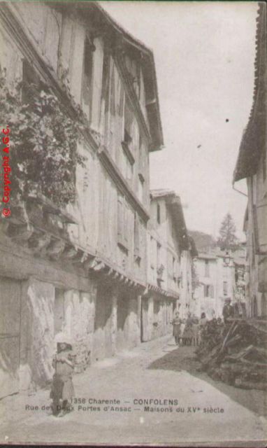 Rue des Portes d Ansac en 1917.jpg